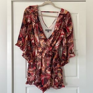 Women's Tropical Print Romper